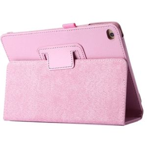 Litchi textuur horizontale Flip PU lederen beschermhoes met houder voor iPad mini 2019 (roze)