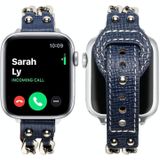 Lederen vrouwelijke stijl horlogeband voor Apple Watch Series 7 41mm / 6 & SE & 5 & 4 40mm / 3 & 2 & 1 38mm