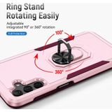 Voor Samsung Galaxy A13 5G Pioneer Armor Heavy Duty PC + TPU Houder Telefoon Case (Pink)