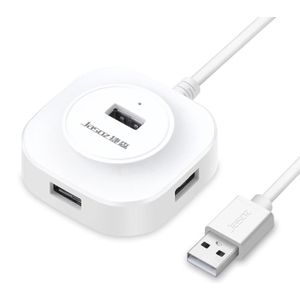 Jasoz High-Speed ??USB2.0 4-poorten HUB 1 tot 4 Docking Hub  Kleur: Wit 0 3 miljoen