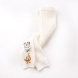 Kinderen Panty Knit Cotton Cartoon Girl Tights Baby Cropped Pants Socks Maat: L 2-4 Jaar Oud (Wit)