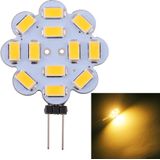 G4 12 LEDs SMD 5730 240LM 2800-3200K Plum bloem vorm traploze dimmen energiebesparende licht PIN basis lamp lamp  DC 12V (warm wit)