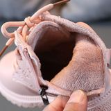 Martin-laarzen voor kinderen  gewatteerde warme leren laarzen  eenvoudige katoenen schoenen  maat: 30