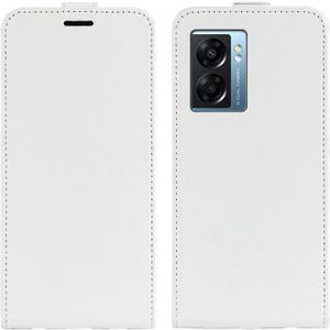 Voor Oppo A57 5G R64 Textuur Vertical Flip Leather Phone Case (Wit)