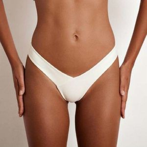 Sexy vrouwen katoen G string thongs lage taille sexy slipjes dames naadloze ondergoed  maat: M (wit)