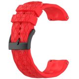 Voor Suunto 9 24mm voetbalpatroon Siliconen Solid Color Watch Band