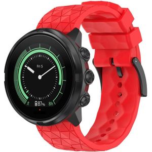 Voor Suunto 9 24mm voetbalpatroon Siliconen Solid Color Watch Band