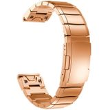 Quick demontage stalen polsband horlogeband voor Garmin fenix 5S 20mm (ros goud)