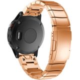 Quick demontage stalen polsband horlogeband voor Garmin fenix 5S 20mm (ros goud)