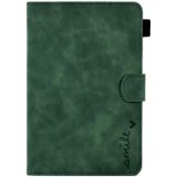 Voor Amazon Kindle Fire 7 2022 Relif Smile Flip Tablet Leather Case (Groen)