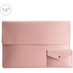 14 inch POFOKO lichtgewicht waterdichte laptop beschermzak (roze)