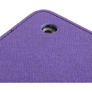 Kruis structuur lederen hoesje met opbergruimte voor pinpassen opberg vakje & houder voor iPad Air(paars)