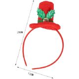 6 PCS Kersthoofdband kerstversieringen Volwassen kinderen kersthoed hoofdband (D818 Hoge Hoed Green Leaf B451b)