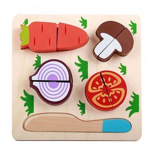 Kinderen houten snijden fruit en groenten educatief speelgoed keuken Pretend Game koken educatief speelgoed (wortel)