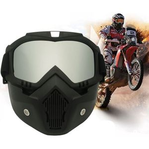Motorfiets Off-road helm masker afneembare winddicht bril Glasses(Silver)