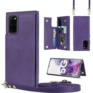 Voor Samsung Galaxy S20 + Cross-Body Square Double Buckle Flip Card Bag TPU + PU-koffer met kaartslots & portemonnee en foto & riem