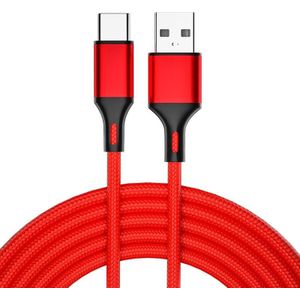 4 stks 2.4A USB-C / Type-C naar USB Gevlochten Fast Charging Sync-gegevenskabel  Lengte: 1 5 m