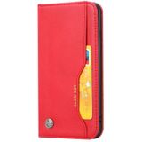 Knead huidtextuur horizontaal Flip lederen case voor iPhone 6 plus/7 plus/8 plus  met foto frame & houder & kaartsleuven & portemonnee (rood)