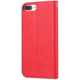 Knead huidtextuur horizontaal Flip lederen case voor iPhone 6 plus/7 plus/8 plus  met foto frame & houder & kaartsleuven & portemonnee (rood)