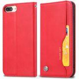 Knead huidtextuur horizontaal Flip lederen case voor iPhone 6 plus/7 plus/8 plus  met foto frame & houder & kaartsleuven & portemonnee (rood)