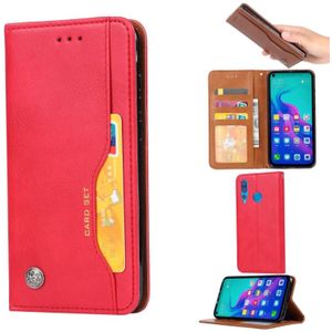 Knead huidtextuur horizontale Flip lederen case voor Huawei Nova 4  met foto frame & houder & kaartsleuven & portemonnee (rood)