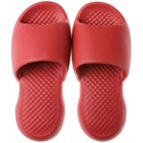 Vrouwelijke super dikke zachte bodem plastic slippers zomer binnenhuis verdedigende badkamer slippers  maat: 35-36 (rode wijn)