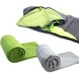 Outdoor Fleece slaapzak camping trip airconditioner vuile slaapzak gescheiden door knie deken tijdens de lunchpauze verdikt (Leger Groen)