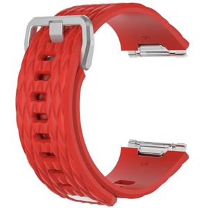 Voor Fitbit Ionic Dragon Scale Texture Siliconen vervangende polsband horlogeband met gesp  grootte: S (Rood)