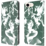 Cloud Fog Pattern Horizontale Flip Leren Case met Houder & Card Slot & Portemonnee voor iPhone SE 2020 & 8 & 7 (Dark Green)