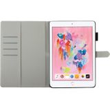 Voor iPad Air Cross Texture Painted Horizontal Leather Case with Sleep / Wake-up Function & Card Slot & Wallet(Kleurrijke Bloem)