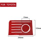 2 stks / set carbon fiber auto centrale bediening opbergdoos slot mat decoratieve sticker voor TOYOTA TUNDRA 2014-2018  linker en rechteraandrijving Universeel