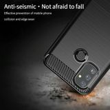 Voor OnePlus Nord N100 MOFI Gentleness Series Brushed Texture Carbon Fiber Soft TPU Case (Rood)