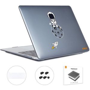 Voor MacBook Pro 16.1 A2141 ENKAY Hat-Prince 3 in 1 Spaceman Pattern Laotop Beschermende Crystal Case met TPU Keyboard Film/Anti-stof Pluggen  Versie: EU (Spaceman No.4)