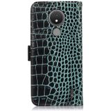 Voor Nokia C21 Crocodile Top Layer Cowhide Lederen telefoonhoesje