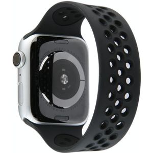 Elastic Siliconen Watchband Voor Apple Watch Series 6 & SE & 5 & 4 40mm / 3 & 2 & 1 38mm  Lengte:135mm(Zwart)