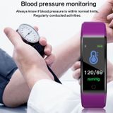 ID115 plus Slimme armband fitness hartslag monitor bloeddruk stappenteller gezondheid Running Sport SmartWatch voor IOS Android (paars)