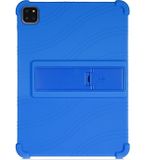 Voor iPad Pro 11 inch (2018) Tablet PC Siliconen beschermhoes met onzichtbare beugel (donkerblauw)
