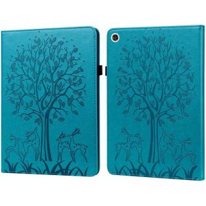 Voor Huawei MatePad T 10S 10.1 Inch / T 10 9.7 Inch Tree & Deer Pattern Pressed Printing Lederen Tablet Case