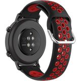 Voor Huawei Watch GT2 42MM 20mm Clasp Two Color Sport Polsband Watchband (Rood + Zwart)