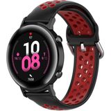 Voor Huawei Watch GT2 42MM 20mm Clasp Two Color Sport Polsband Watchband (Rood + Zwart)