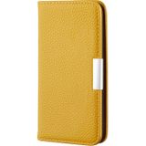 Voor Huawei mate 20 Lite Litchi textuur horizontale Flip lederen draagtas met houder & kaartsleuven (geel)