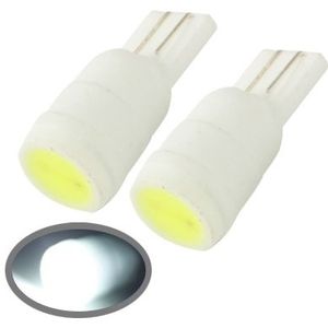 T10 Wit 1 LED auto signaal gloeilamp (paar) (wit licht)