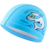 Kinderen Zwemmen Cap PU afgedrukt Schattige Dolfijn patroon elastische badmuts (Hemelsblauw)