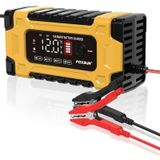 FOXSUR 12V / 24V / 10A auto- / motoraccu Smart Repair loodzuuracculader (AU-stekker geel)