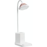 QB-1 multifunctionele potlood tafellamp USB oogbescherming leren bedside leestafel lamp (wit)