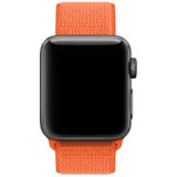 Voor Apple Watch serie 3 & 2 & 1 38mm eenvoudige manier Nylon armbanden met magische Stick(Orange)