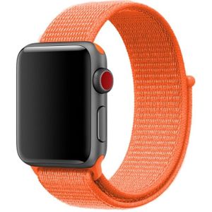 Voor Apple Watch serie 3 & 2 & 1 38mm eenvoudige manier Nylon armbanden met magische Stick(Orange)