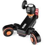 Yelangu L4X-BC Camera Wiel Dolly II Electric Track Slider 3-wielige videokatley Rolling Dolly Car met Ballhead  Load: 3kg