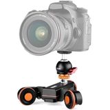 Yelangu L4X-BC Camera Wiel Dolly II Electric Track Slider 3-wielige videokatley Rolling Dolly Car met Ballhead  Load: 3kg