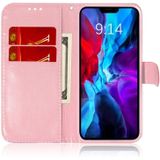 Voor iPhone 12 Max / 12 Pro Solid Color Kleurrijke Magnetische gesp Horizontale Flip PU Lederen case met Holder & Card Slots & Wallet & Lanyard(Pink)